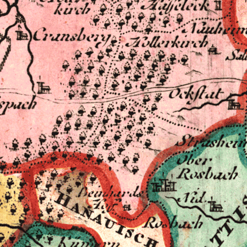 Kartenausschnitt alte Karte von Hessen